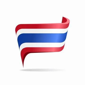 Thai flag map pointer layout. Vector illustration. Illustrazione stock