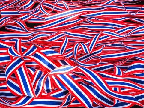 Thai Flag ribbon Stock Photos