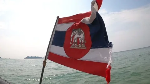 Thai Flag Super Slomotion Vídeos de archivo 146268568