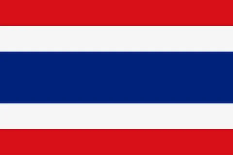 Thai flag vector icon. The flag of Thailand Stock Illustration