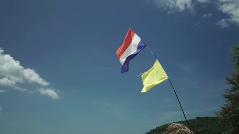 Thai Flag on the wind 動画素材 121893081