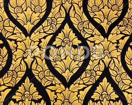 Thai floral pattern Stock Photos