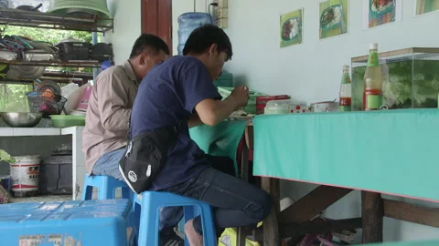 Thai Food Diners Stock Footage 146234743