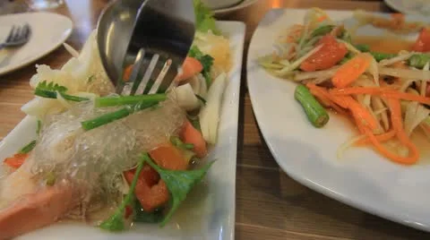 Thai food Stock Footage 12236050