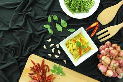 Thai food on the table Stock Illustration