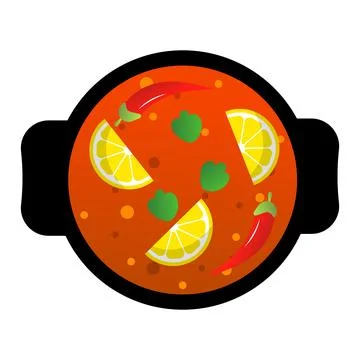 Thai food vector isolated flat illustration on the white background Stock Illustration
