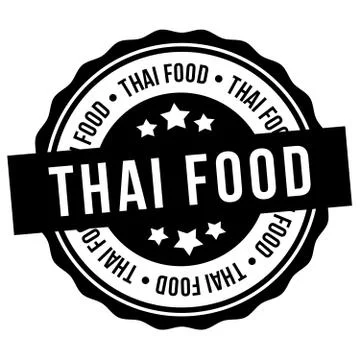 Thai food vector stamp illustration isolated on white background Stock Illustration