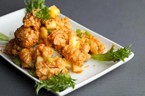 Thai Fried Calamari Stock Photos