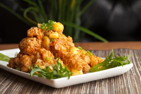 Thai Fried Calamari Stock Photos