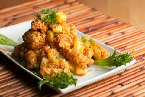 Thai Fried Calamari Stock Photos