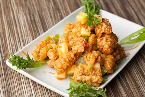 Thai Fried Calamari Stock Photos