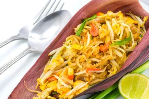 Thai fried noodle Stock Photos