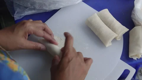 Thai Fried Spring Rolls Stock Footage 146870417