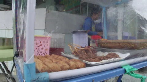 Thai Fried Spring Rolls Stock Footage 146871110