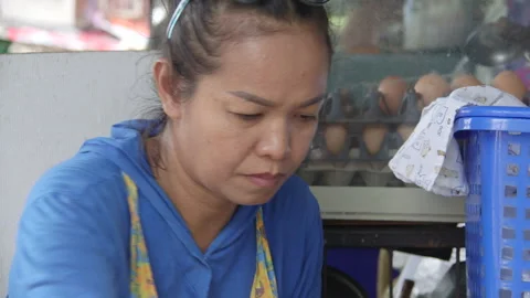 Thai Fried Spring Rolls Stock Footage 146871227