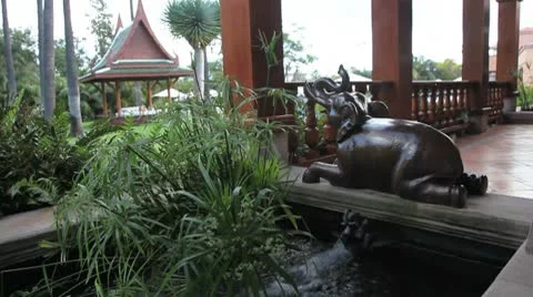 Thai Garden Stock Footage 8951861