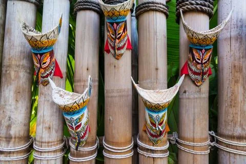 Thai ghost mask, Phi Ta Khon Stock Photos