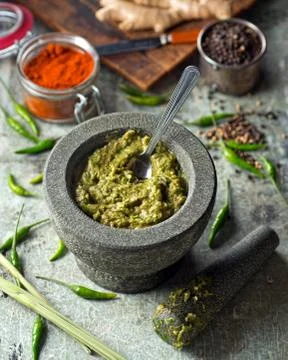 Thai Green Curry Paste Foto stock