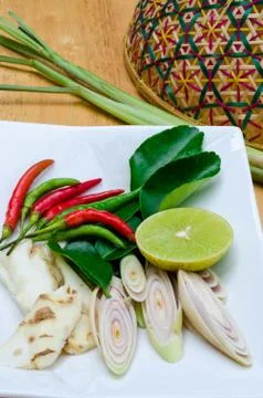 Thai herb ingredients Stock Photos