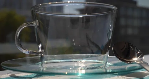 Thai Iced Tea - Coconut Tea is prepared and floats freely Stock Footage 100005973