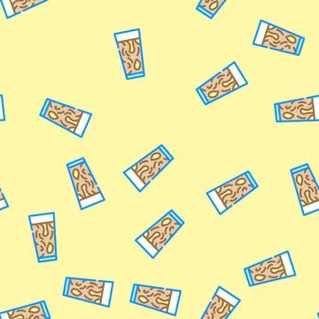 Thai iced tea cuisine vector seamless pattern Stock Illustration