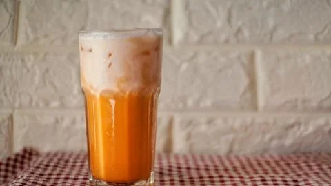 Thai iced tea. Stock Photos