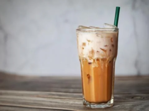 Thai iced tea. Stock Photos