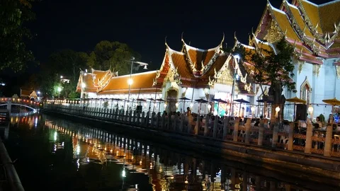 Thai Lantern decoration in Temple during Thai Buddhist New Year Video stock 107920651