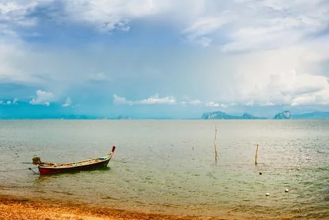 Thai long boat Stock Photos