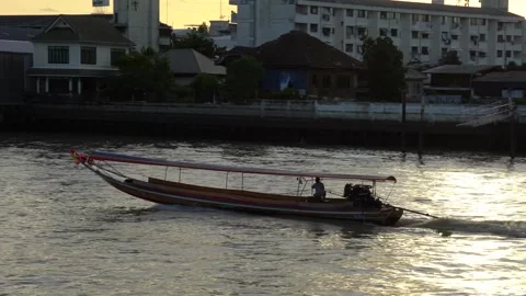 Thai Longtail Boat Stock Footage 246937920