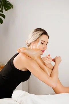Thai massage elements for legs Stock Photos
