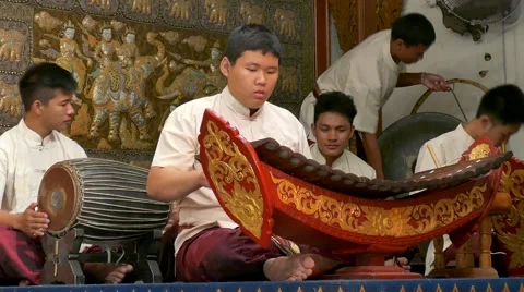 Thai Musicians, Dance Show Stock Footage 50767939