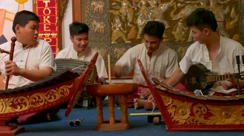 Thai Musicians, Dance Show Stock Footage 50771832