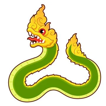 Thai Naga Dragon Serpent Stock Illustration