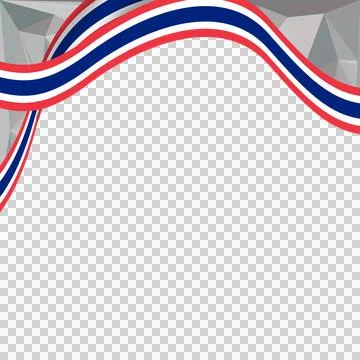 Thai National Flag Day Background Decoration Template Isolated Stock Illustration