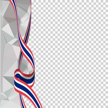 Thai National Flag Day Background Decoration Template Design Stock Illustration