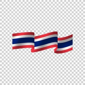 Thai national flag day wave decoration clipart Stock Illustration