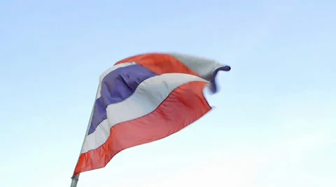 Thai national flag Stock Footage 36032144