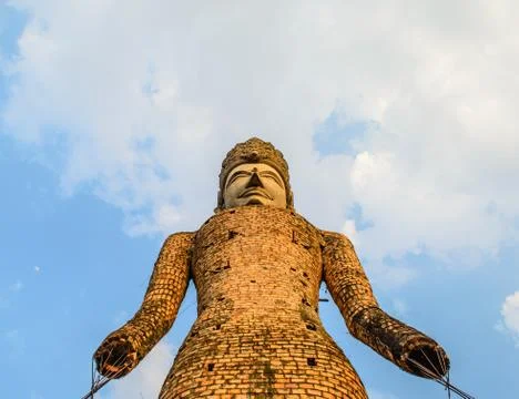 Thai old buddha statue Stock Photos