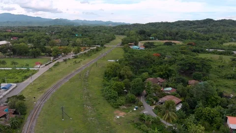 Thai old train or diesel locomotive running on railway Stock Footage 92472811