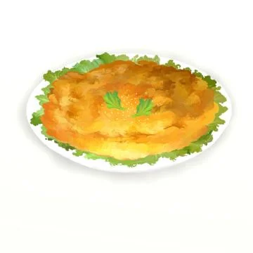 Thai omelette Stock Illustration