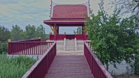 Thai pagoda in israel Stock Footage