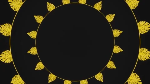 Thai pattern art spins forward through the darkness corridor. 4K Looped. Stock Footage 157481602