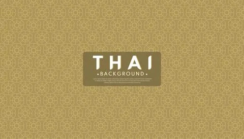 Thai pattern background. Thai flower style concept. Graphic vector flat des.. Stock Illustration