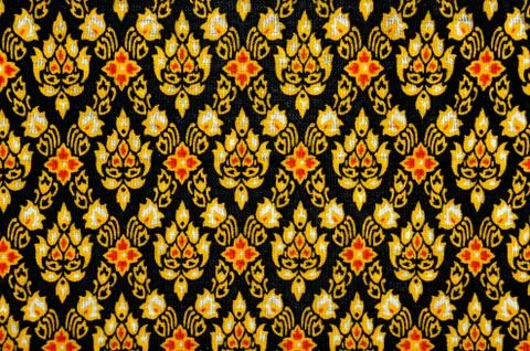Thai pattern fabric Stock Photos