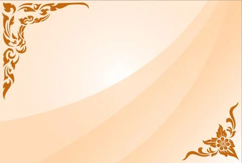 Thai pattern frame for backdrop and border background, vector Illustrazione stock