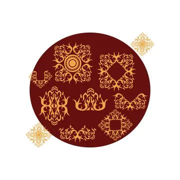 Thai pattern Stock Illustration