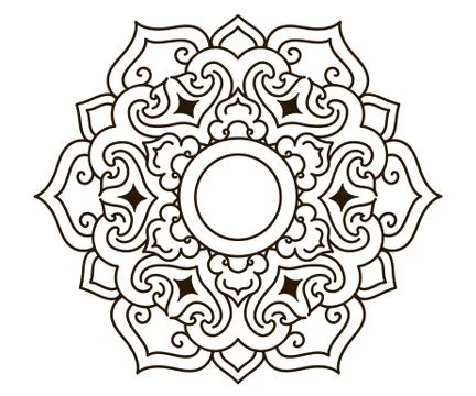 Thai pattern mandala vector design 스톡 일러스트