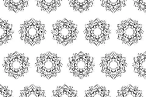 Thai pattern mandala vector design Stock Illustration