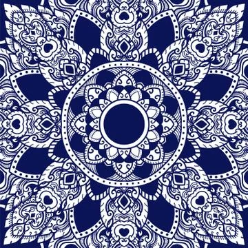 Thai pattern mandala vector design Stock Illustration